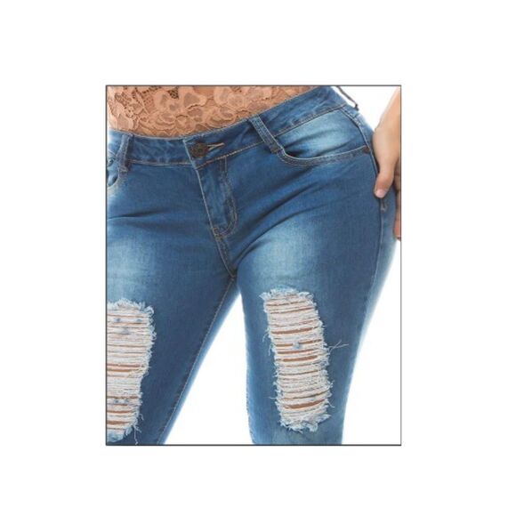 WAIST 31 INCHES SIZE 11 SKINNY JEANS STRETCH DENIM BLUE  11-2 CH277 SZ11 - Picture 10 of 11